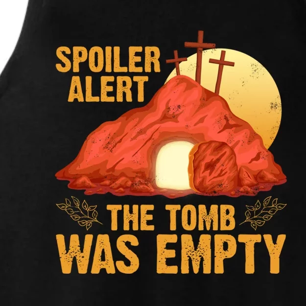 Christian Spoiler Alert Tomb Was Empty Easter Gift Ladies Tri-Blend Wicking Tank