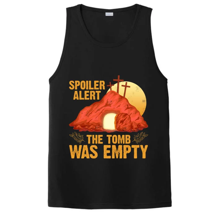 Christian Spoiler Alert Tomb Was Empty Easter Gift Performance Tank