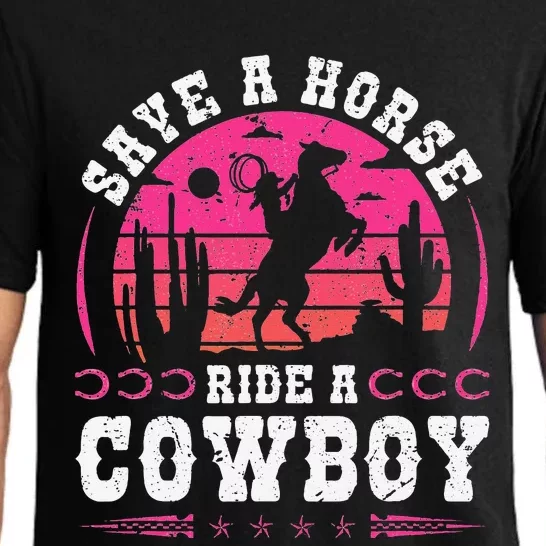 Cowgirl Save A Horse Ride A Cowboy Rodeo Western Country Pajama Set