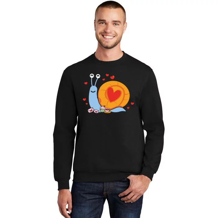 Cute Snail Animal Valentine Gift For Valentine Day Sweatshirt