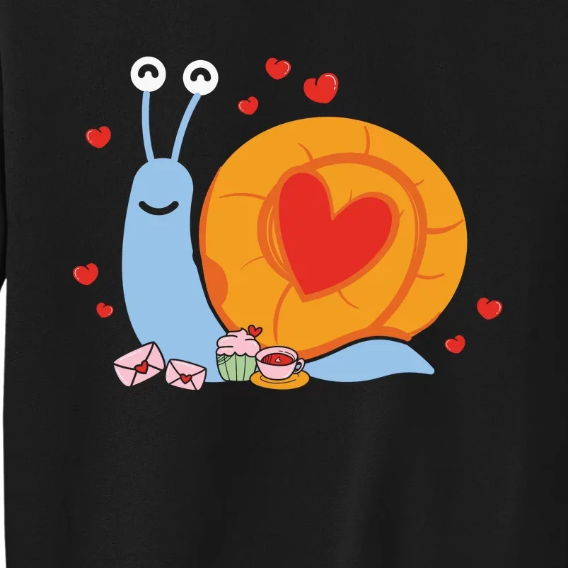 Cute Snail Animal Valentine Gift For Valentine Day Sweatshirt