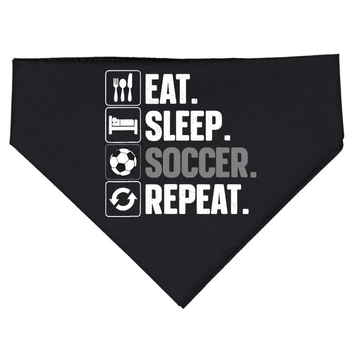 Cool Soccer Art For Team Sport Soccer Player USA-Made Doggie Bandana