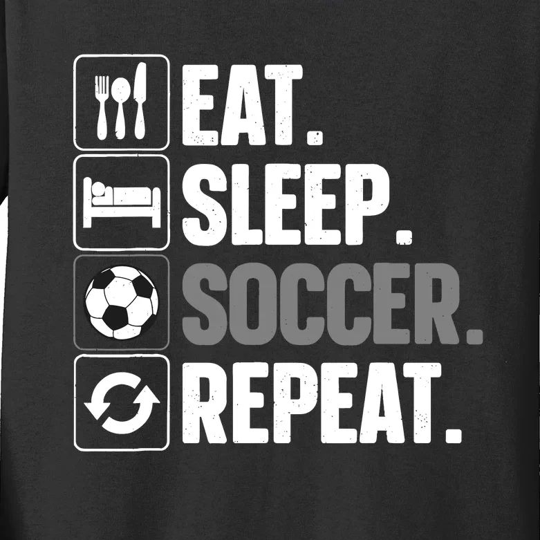 Cool Soccer Art For Team Sport Soccer Player Kids Long Sleeve Shirt