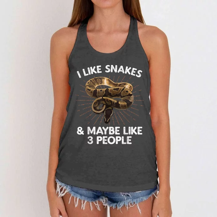 Cool Snake Art For Men Women Ball Python Rattlesnake Reptile Women's Knotted Racerback Tank