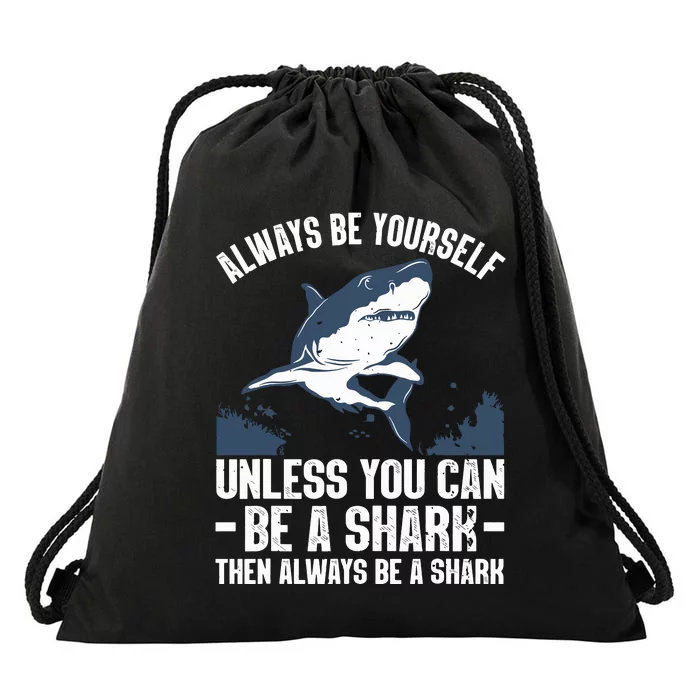 Cool Shark Art For Megalodon Sharks Biology Ocean Drawstring Bag