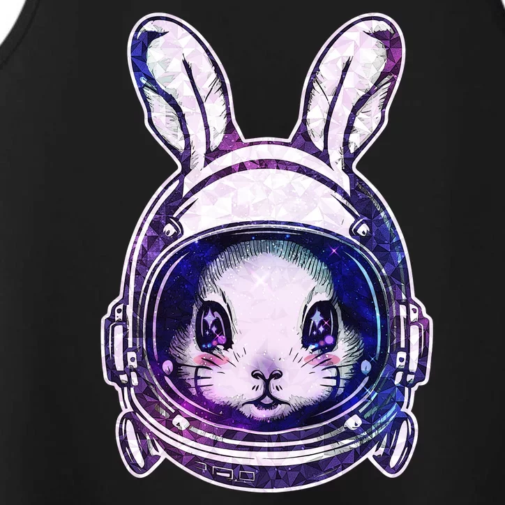 Cute Space Astronaut Bunny Rabbit Performance Tank