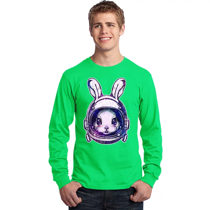 Cute Space Astronaut Bunny Rabbit Long Sleeve Shirt