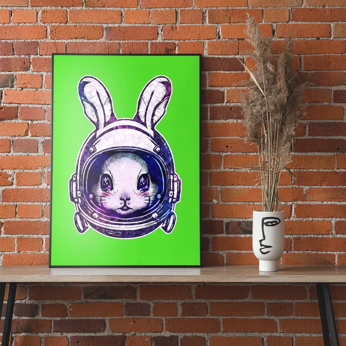 Cute Space Astronaut Bunny Rabbit Poster