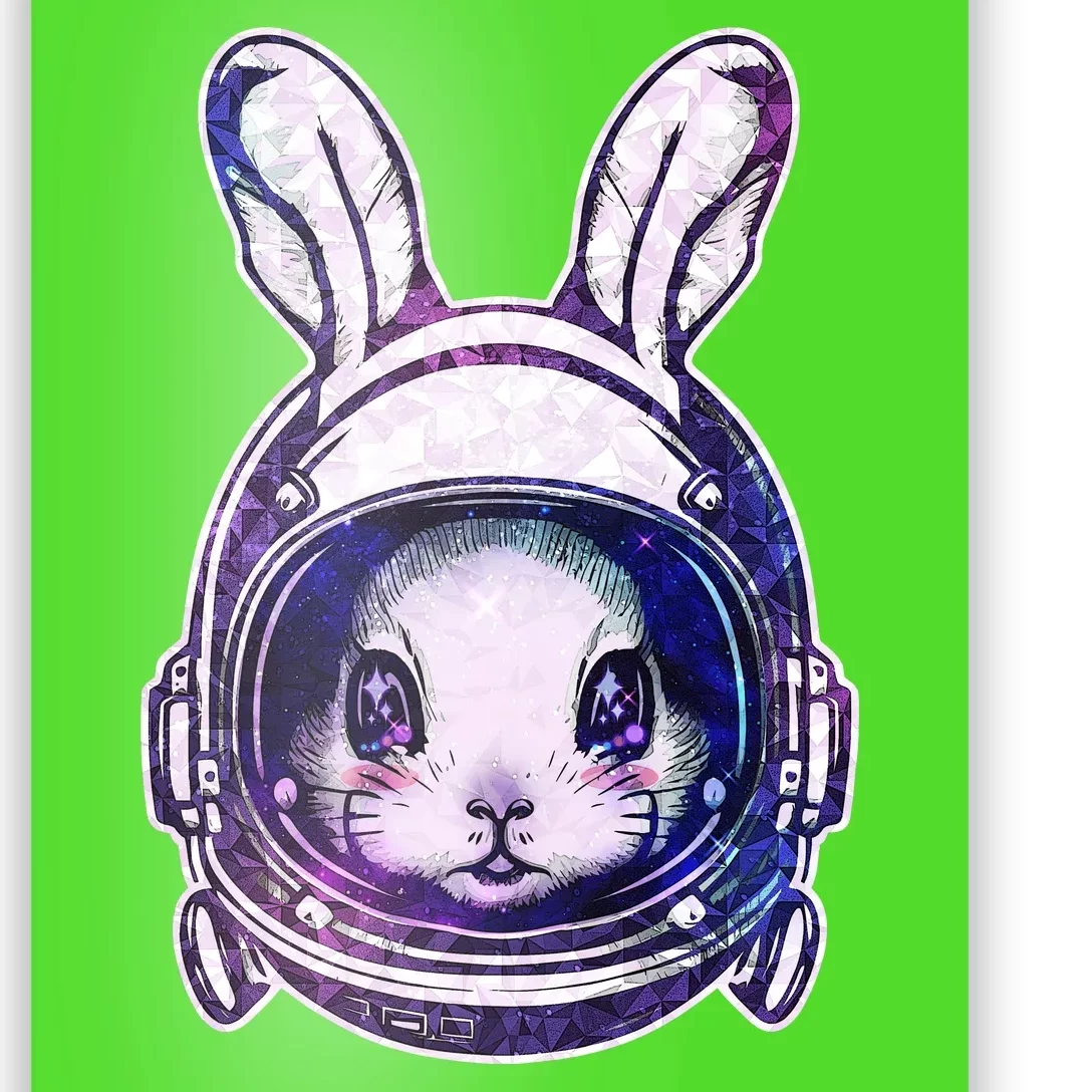 Cute Space Astronaut Bunny Rabbit Poster