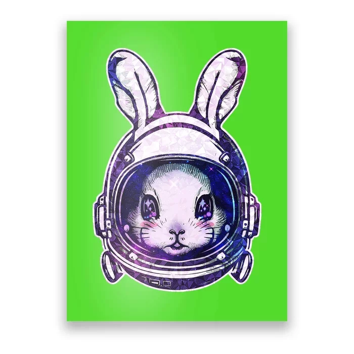 Cute Space Astronaut Bunny Rabbit Poster