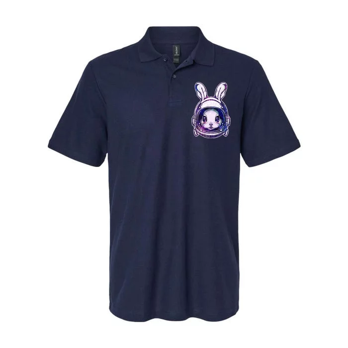 Cute Space Astronaut Bunny Rabbit Softstyle Adult Sport Polo