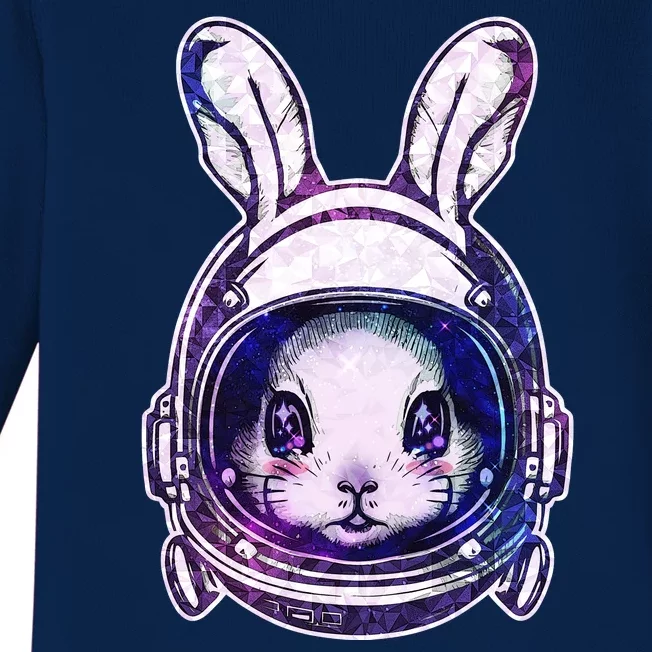 Cute Space Astronaut Bunny Rabbit Baby Long Sleeve Bodysuit