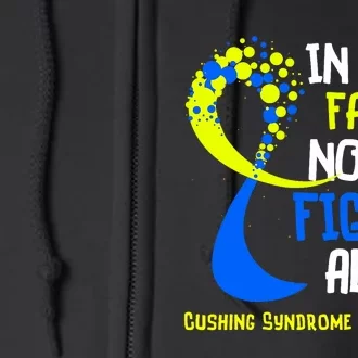 Cushing Syndrome Awareness Blue Yellow Ribbon Family Fighter Full Zip Hoodie