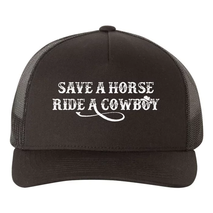 Cow Save A Horse Ride A Cow Rodeo Western Country Yupoong Adult 5-Panel Trucker Hat