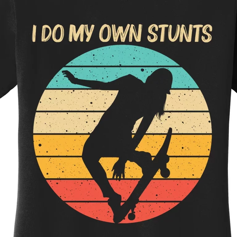 Cute Skateboarding Art For Skateboard Skateboarder Women's T-Shirt