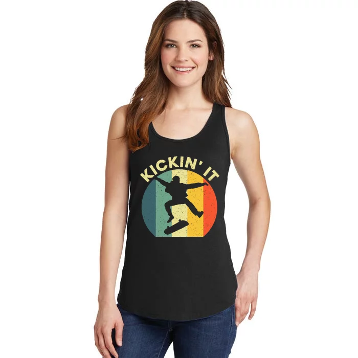 Cool Skateboarding Art Skateboarder Skateboard Ladies Essential Tank