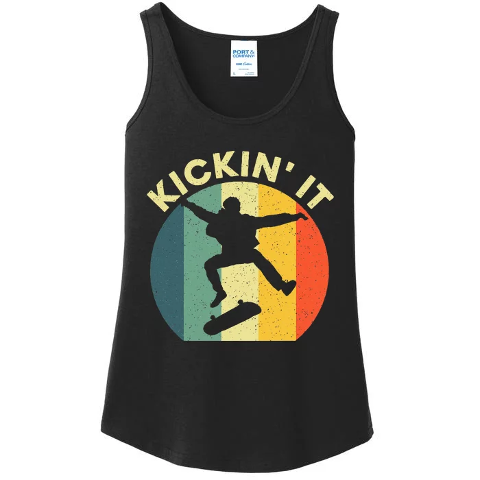 Cool Skateboarding Art Skateboarder Skateboard Ladies Essential Tank