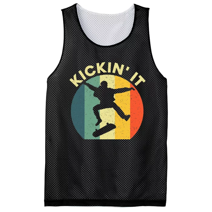 Cool Skateboarding Art Skateboarder Skateboard Mesh Reversible Basketball Jersey Tank