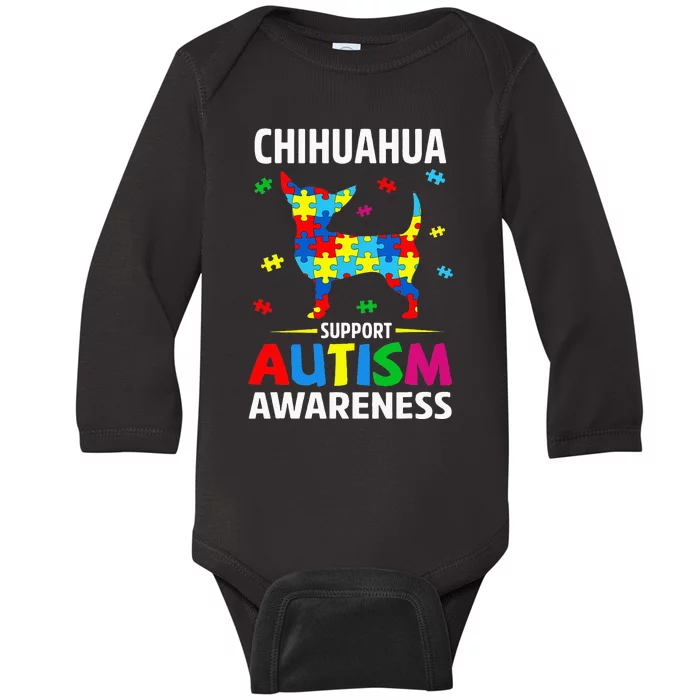 Cat Support Autism Awareness Cat Lovers Blue Ribbon Baby Long Sleeve Bodysuit