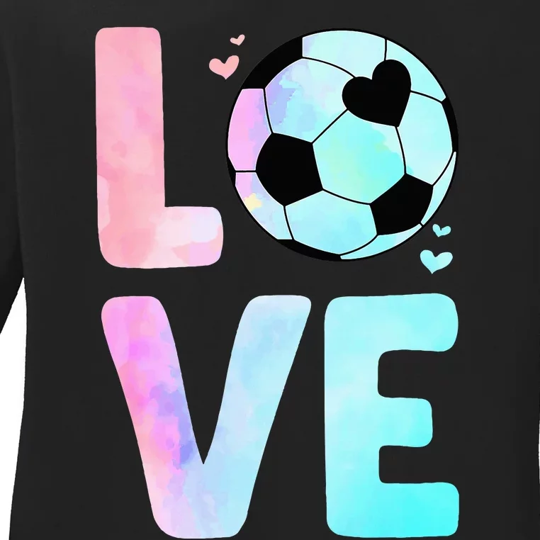 Cool Soccer Art For Themed Soccer Player Ladies Long Sleeve Shirt