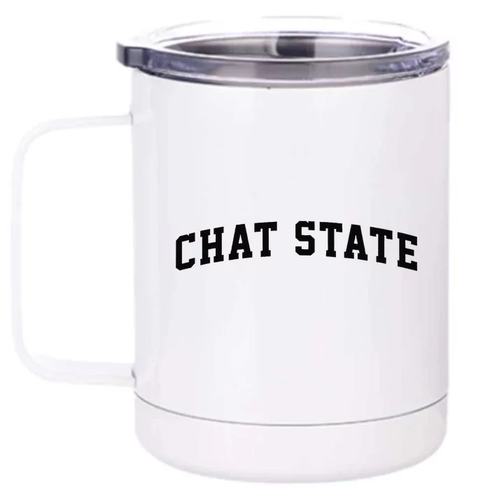 Chat State Arch Vintage College Athletic Sport Front & Back 12oz Stainless Steel Tumbler Cup