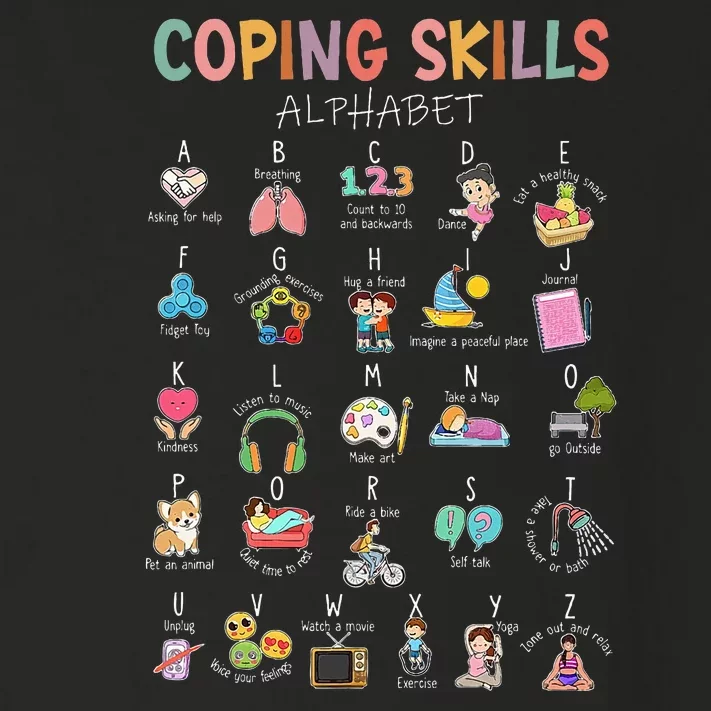 Coping Skills Alphabet School Counselor Psychologist Social Toddler Long Sleeve Shirt