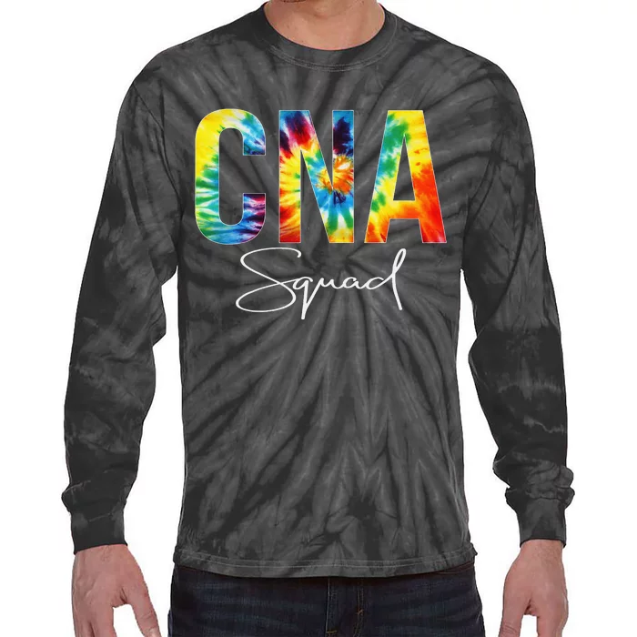 CNA Squad Appreciation Day Tie Dye For  For Work Tie-Dye Long Sleeve Shirt