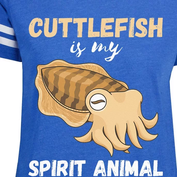 Cuttlefish Spirit Animal Sea Ocean Animals Cuttlefish Lover Enza Ladies Jersey Football T-Shirt