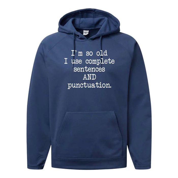 Complete Sentences And Punctuation Grammar Performance Fleece Hoodie