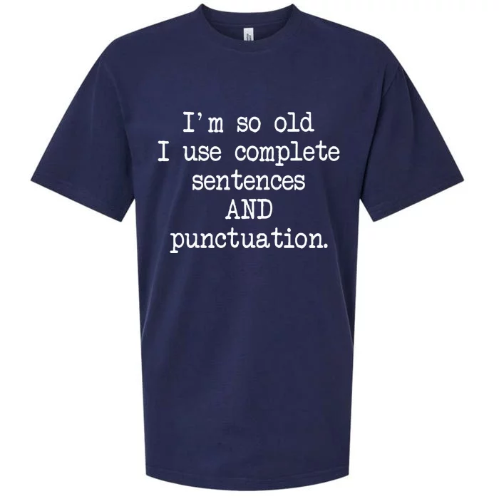 Complete Sentences And Punctuation Grammar Sueded Cloud Jersey T-Shirt