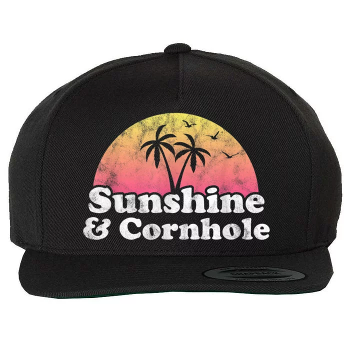 Cornhole Sunshine And Cornhole Wool Snapback Cap