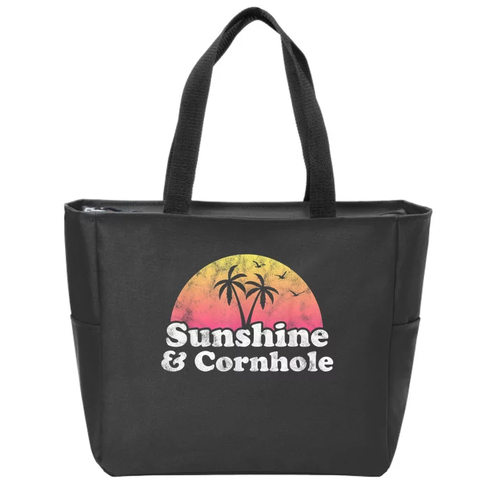 Cornhole Sunshine And Cornhole Zip Tote Bag