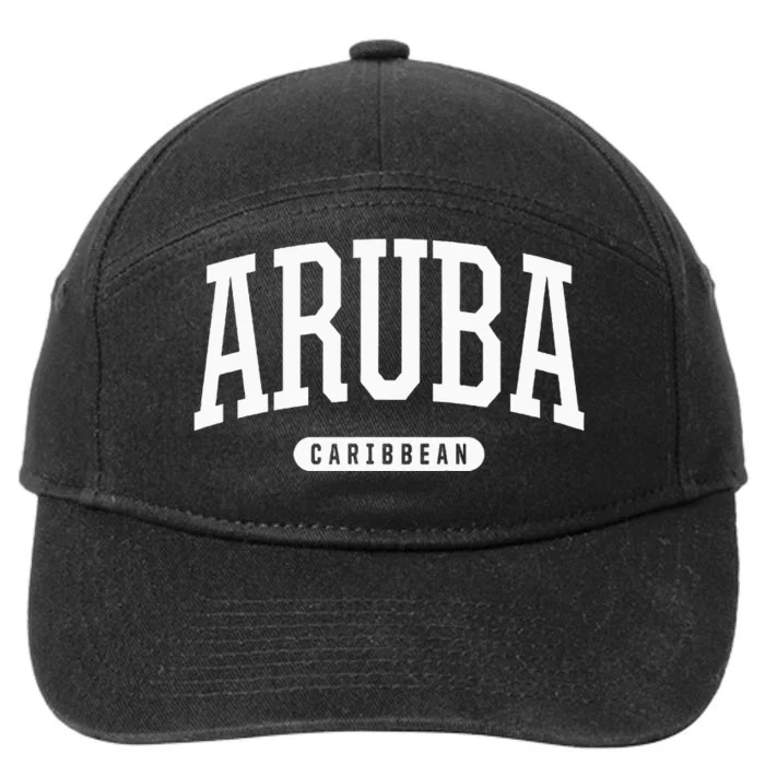 College Style Aruba Caribbean Souvenir 7-Panel Snapback Hat