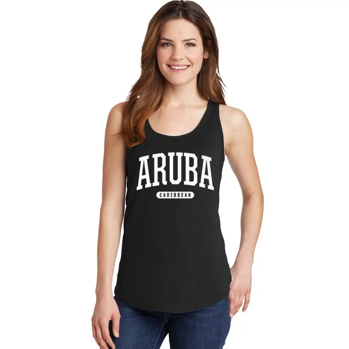 College Style Aruba Caribbean Souvenir Ladies Essential Tank