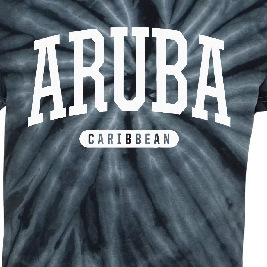 College Style Aruba Caribbean Souvenir Kids Tie-Dye T-Shirt