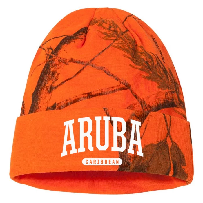 College Style Aruba Caribbean Souvenir Kati - 12in Camo Beanie