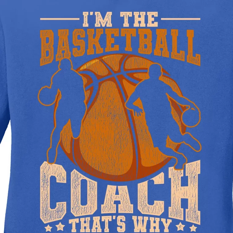 Coaching Sports Athletic Basketball Coach Training Coach Funny Gift Ladies Long Sleeve Shirt