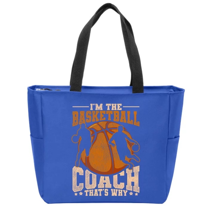 Coaching Sports Athletic Basketball Coach Training Coach Funny Gift Zip Tote Bag