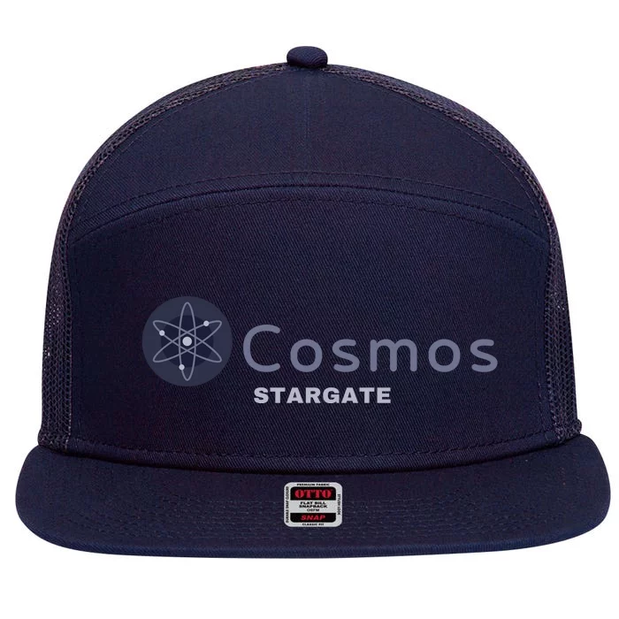 Cosmos Stargate ATOM Cosmos Crypto HODL Cryptocurrency Cosmos Blockchain 7 Panel Mesh Trucker Snapback Hat