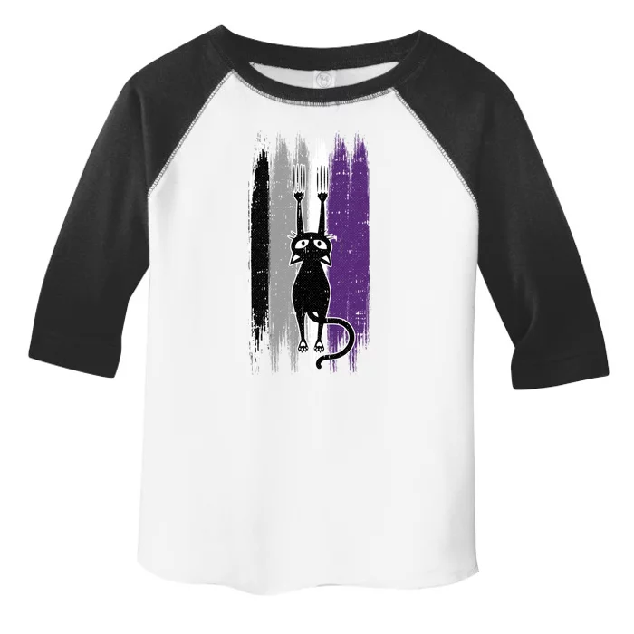 Cat Scratching Asexual Pride Kitten Kitty Lgbtq Ally Ace Cool Gift Toddler Fine Jersey T-Shirt