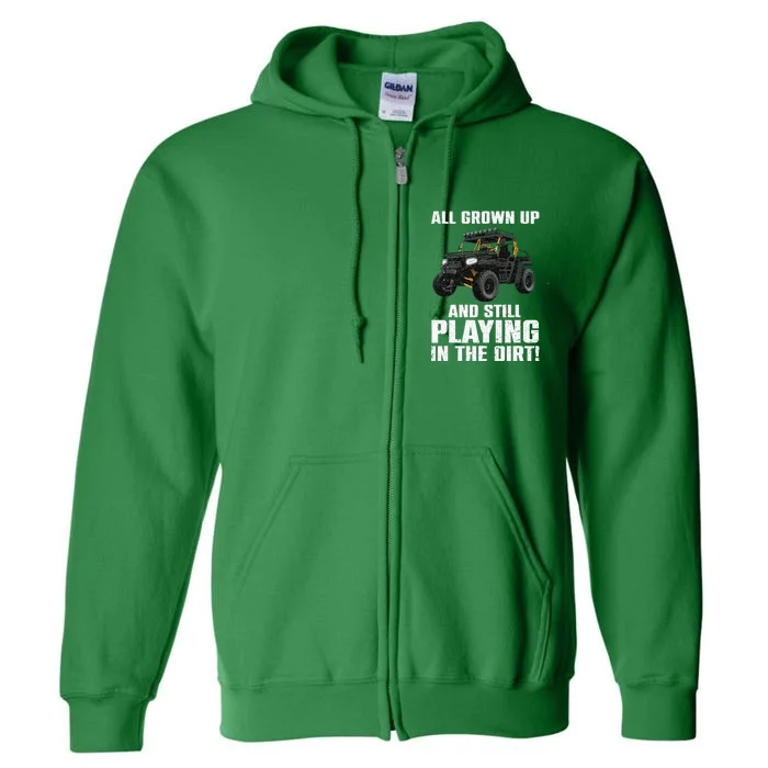 Cute Sidebyside Art Offroad Mudding Sxs Utv Full Zip Hoodie