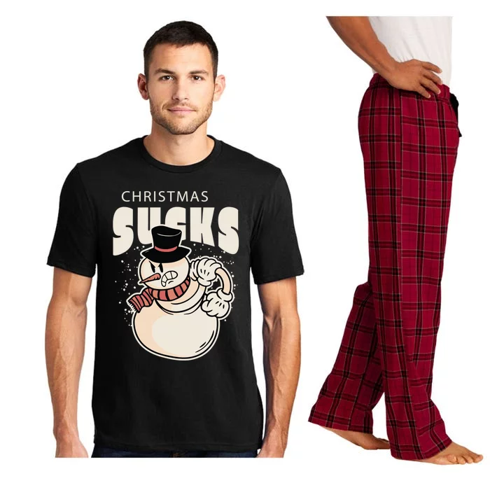 Christmas Suck Angry Snow Meaningful Gift Pajama Set