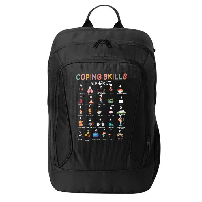 Coping Skills Alphabet School Counselor City Backpack