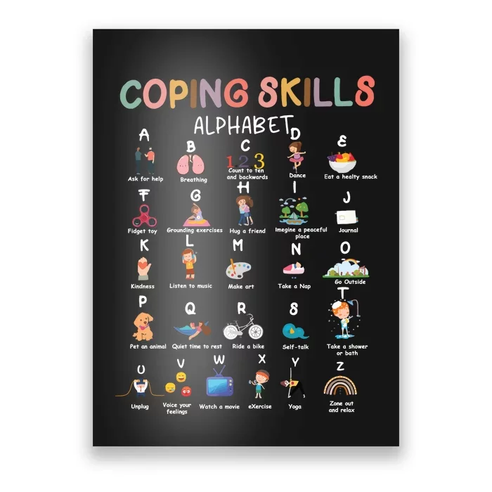 Coping Skills Alphabet School Counselor Poster