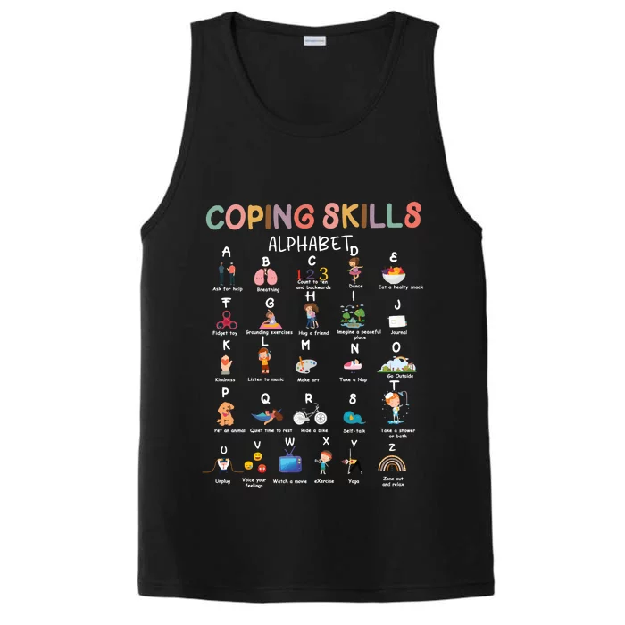 Coping Skills Alphabet School Counselor Performance Tank