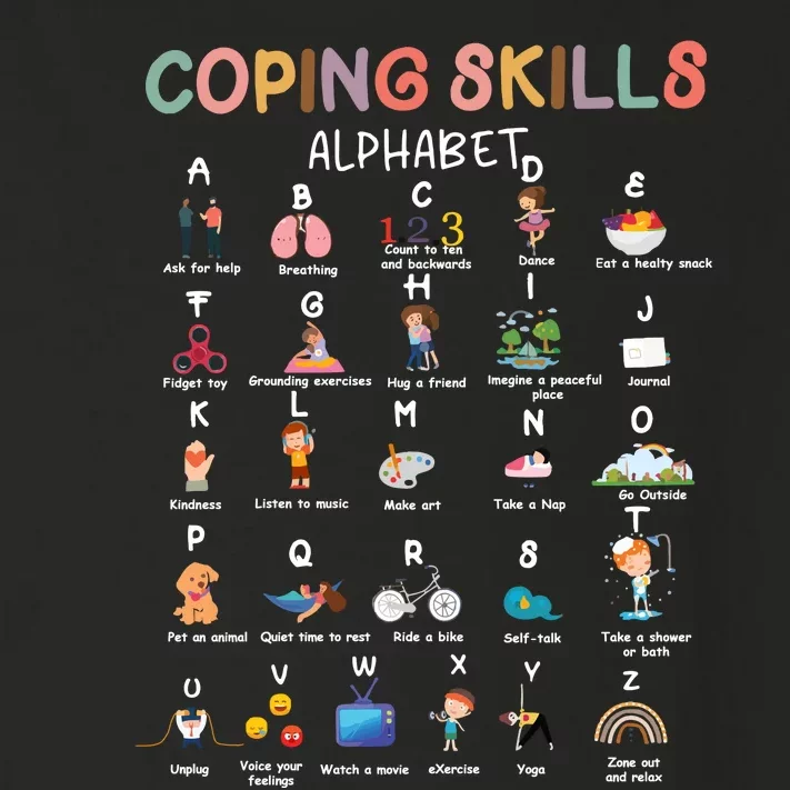 Coping Skills Alphabet School Counselor Toddler Long Sleeve Shirt