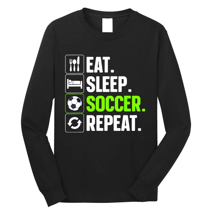 Cool Soccer Art For Team Sport Soccer Player Gift Long Sleeve Shirt