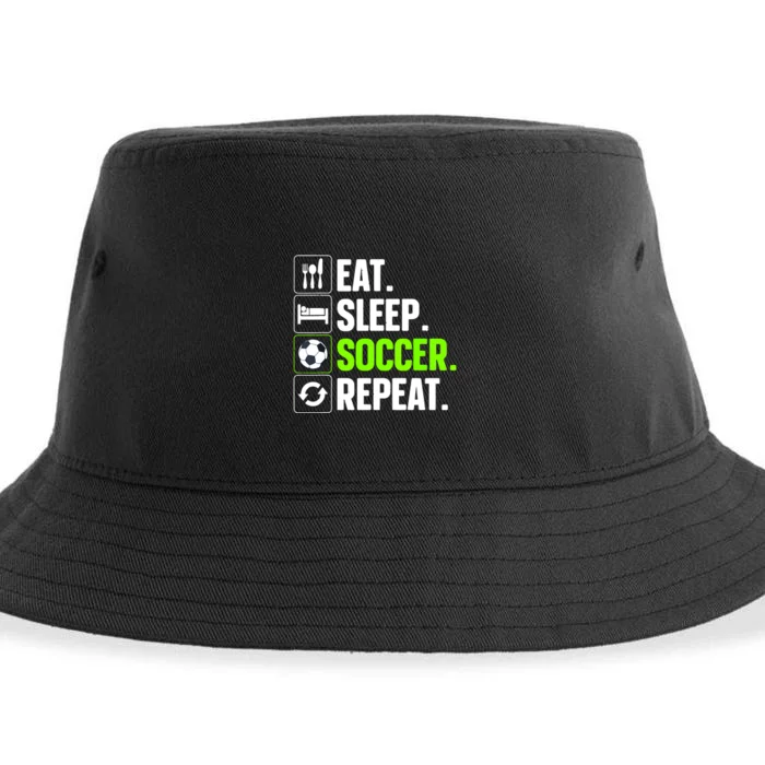 Cool Soccer Art For Team Sport Soccer Player Gift Sustainable Bucket Hat