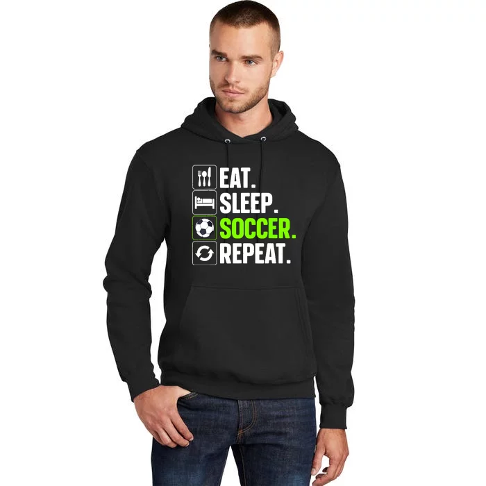 Cool Soccer Art For Team Sport Soccer Player Gift Tall Hoodie