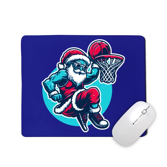 Christmas Santa Basketball Streetball Player Dunking Xmas Great Gift Mousepad